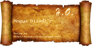 Hogya Olivér névjegykártya
